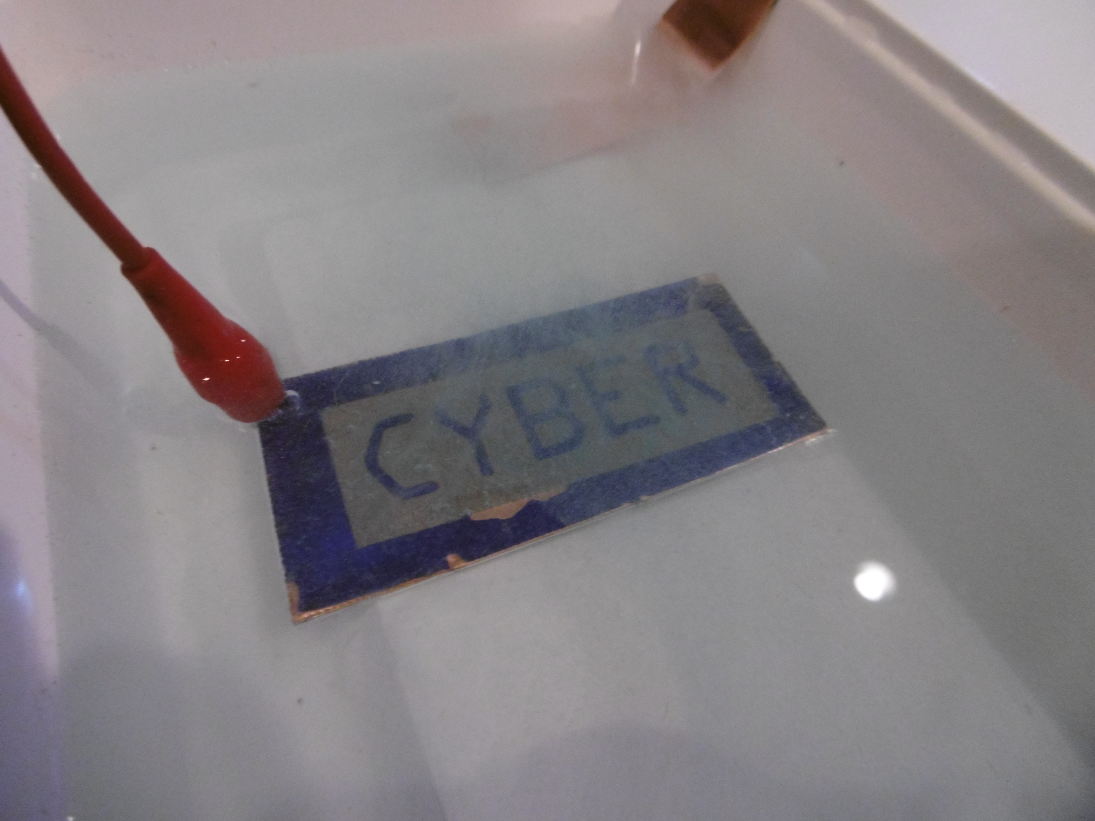 An etching copper sheet