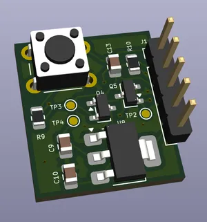 The power latch circuit in kicad